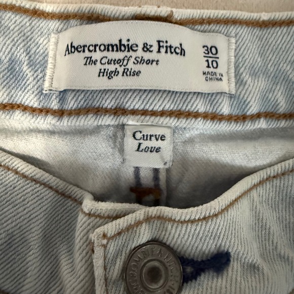 Abercrombie and Fitch Cutoff Shorts High Rise Curve Love Size 30 Waist - Picture 8 of 9